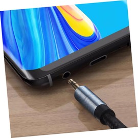 KONTONTY 2 x 3.5mm Audio Cables Braided Wire 30cm Long Gold Plated High Fidelity Sound Universal Compatibility