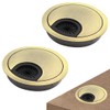 2 Pcs 60mm Gold Desk Cable Grommets - Zinc Alloy