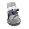 Joseph Joseph Palm Scrub Refillable Soap Dispensing Cleaning Washing Up Kitchen Brush with Storage Stand Holder, Grey