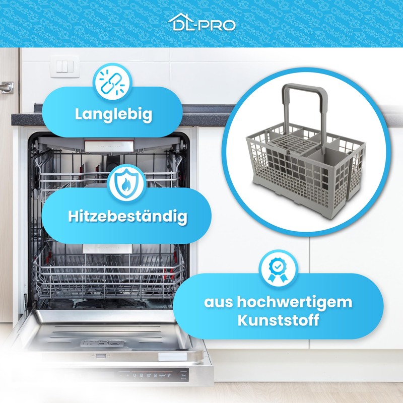 DL-pro Universal Dishwasher Cutlery Basket 24.5 x 14 cm Cutlery