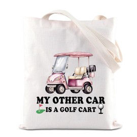 Golf Lovers Tote Bag Golf Club Gift Golfer Shoulder Bag Golfing Team Gift Golf Player Gift My Other Car Is A Golf Cart Gift (CA-GolfCart ToteS)