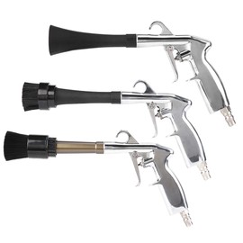 Pistola de Limpieza Interior de Automóvil de Alta Calidad, Herramientas de Lavado de Pulso de Aire, Pistola de Presión, Lavado de Pulverización a(Cabezal de Cepillo de aleación con cerdas)