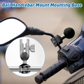 mizikuu Kugelhalterung, Lenkerhalterung Montagebasis aus Aluminiumlegierung mit 2,5 cm/1" TPU Kugel Lenker Ball Base Geeignet für RAM Halterungen Motorrad Handyhalterung