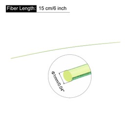 sourcing map Fiber Optic Rods PMMA 1mmx15cm for Sight Filament Fluorescence Green 1 Set Pack of 5
