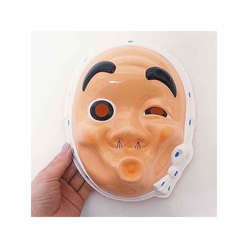 4337 Okame Hyotoko Mask, Set of 2, Approx. H 8.3