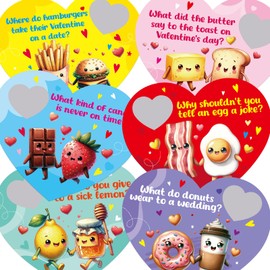 Fancy Land Valentines Day Cards Scratch Off Jokes for Kids Funny Notes with Envelopes for School Classroom Valentine Exchange Supplies 36Pcs