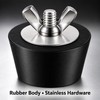 4 Pack 45mm Rubber Pool Winterizing Expansion Plugs with Stainless
