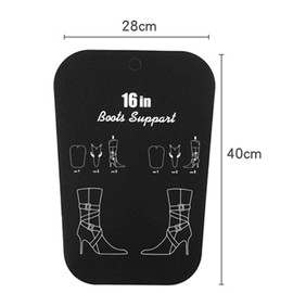 SYBL 2 Pairs(4 Sheets) Boot Shaper Form Inserts Tall Boot Support Shaper Thicken Shoe Tree Shape Holder for Women and Men,Black 16 Inches