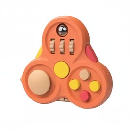 Generic Ultimate 10-in-1 Fidget Sensation: Premium Handheld Anti-Stress Gadget Suite - Spin, Relax & Focus - Ideal for ADHD & Autism Relief (Orange)