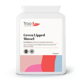 Green Lipped Mussel Supplement 500mg - 90 Capsules - New Zealand Sourced Co2 Extracted for Maximum Lipid Content - Enhanced with Vitamin C for Collagen Formation Joint and Bone Support