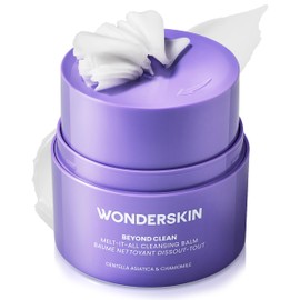 Wonderskin Cleansing Balm - Melt It All Balm to Milk Makeup Remover, Gentle Hydrating Face Cleanser with Centella and Chamomile