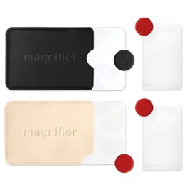 4 PCS 3X Fresnel Magnifying Glass, Portable Credit Card Magnifier