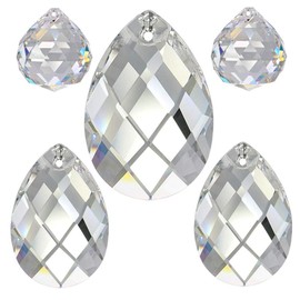 Crystal Set of 5 'Diamond' 20-50 mm Crystal 30% PbO Feng Shui Suncatcher Rainbow Crystal