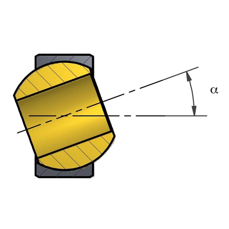 Spherical Bearing: KGLM - Left-Hand Thread KGLM-03 / Diameter D1