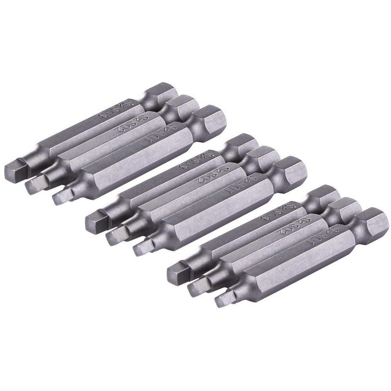 Gasea 3 Sets 2" Magnetic Square Head Screwdriver Bits 1/4"