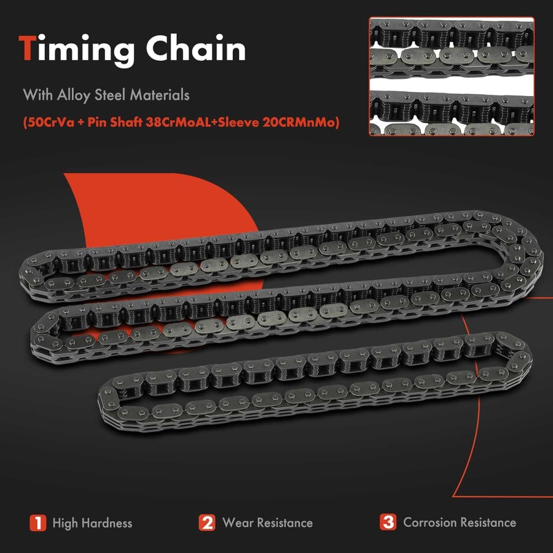 A-Premium 11PCS Engine Timing Chain Kit W/Sprocket & Tensioner &