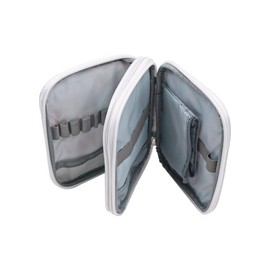 WANGCL Crochet Hook Case Portable Knitting Needle Case with Web Pockets Crochet Hook Organizer for Crochet Accessories and Supplies（Bag Only）