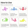 Caserry I-Shaped Resistance Band with Handles, 3 Pcs Elastic Exercise