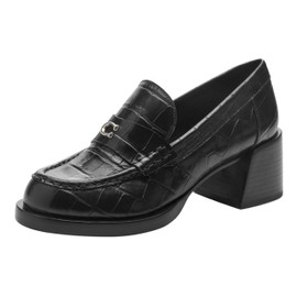COACH Women's Natalie Loafer, Black, 7.5