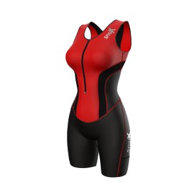 Sparx Women Triathlon Suit Tri Short Racing Cycling Swim Run, Red, X-Large