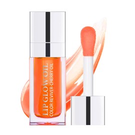 Hydrating Lip Glow Oil, Plumping Lip Gloss, Moisturizing Lip Oil Gloss, Transparent Moisturizing Lip Balm, Natural Lip Plumper, Lip Plumper Gloss Make Lips Fuller and Moisturizing (Coral)