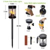 Outdoor Garden Solar Stake Lights Flickering Candle Lantern Lighting for