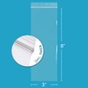 3" x 8" Long Zip Bags, 1000 Pack, Clear Plastic