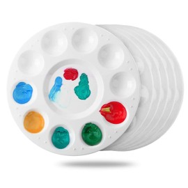 Zalduig Paint Tray Palettes, 6 Pack, Painting Supplies, Painting Palette for Kids, Plastic Palette