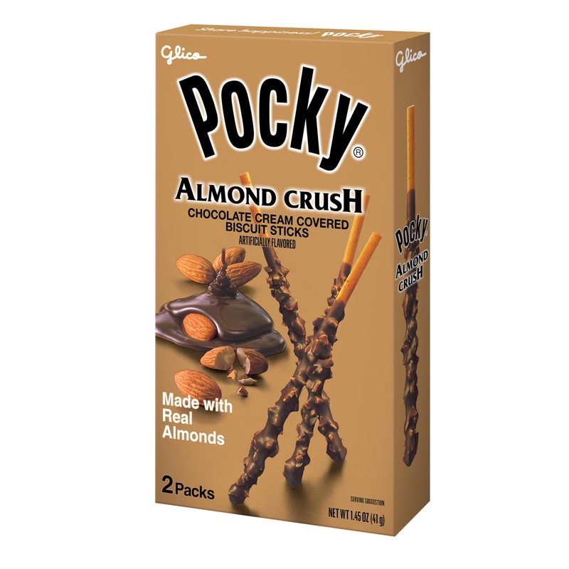 Pocky Almond Crush Biscuit Sticks – Chocolate Cream Covered with