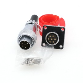 DRRI Weipu Connector WS16 TQ + Z 7-Pin Male Plug Female Socket Square Flange Panel Mount Industrial Waterproof Connector