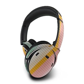 MightySkins Carbon Fiber Skin Compatible with Bose QuietComfort 45 Headphones Horizon Stripes | Protective, Durable Textured Carbon Fiber Finish | Easy to Apply
