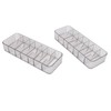 2pcs Cable Management Box with 20 Wire Ties Stackable Clear
