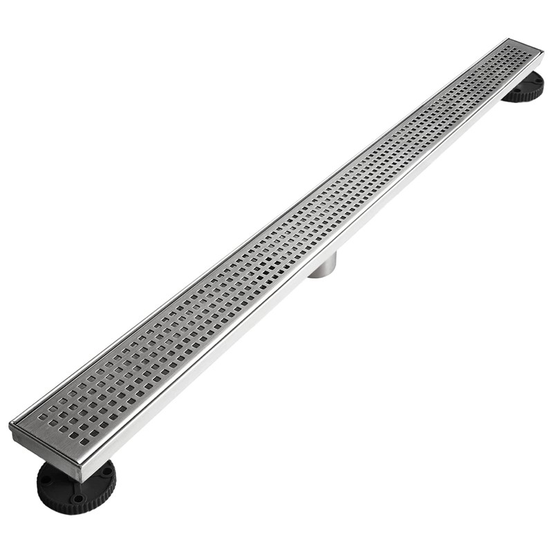 Neodrain 36-Inch Linear Shower Drain with Removable Quadrato Pattern Grate,