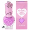 Bonbon Friends Water-based Glitter Aurora Nail Polish, Aurora Purple, 2 Pieces / 봉봉프렌즈 수성 반짝이 오로라 매니큐어, 오로라퍼플, 2개