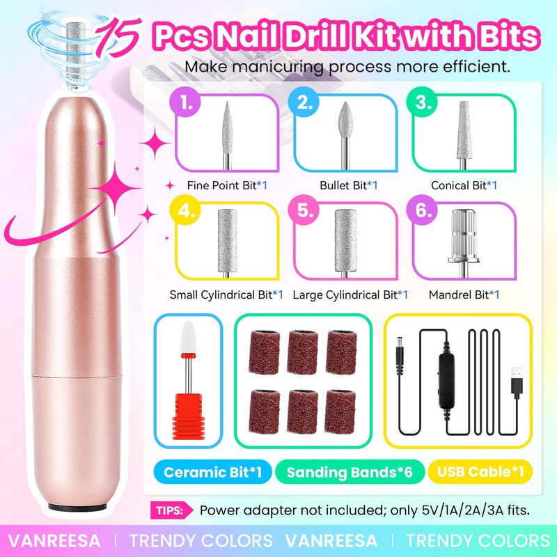 Acrylic Nail Kit for Beginners with 10 Colors Gel Nail