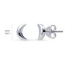 BERRICLE Sterling Silver Crescent Moon Fashion Stud Earrings for Women,