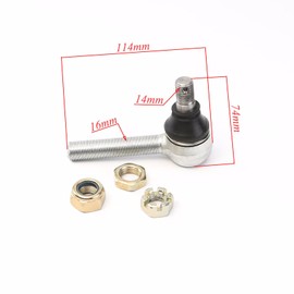 ICONSPORTSS M14 14mm 16mm U-Joint Tie Rod End Ball Joint Replacement for 110cc 125cc 150cc 200cc 250cc Baja Roketa Go Kart ATV Dune Buggies Quad Taotao (1)