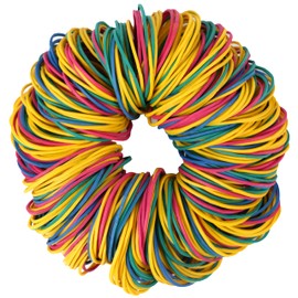 AIWOQI Rubber Bands Size #16 multicolour Elastic Rubber Band small 600 Pcs size16 rubber bands office supplies home Package Household