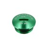 Locking screw, green, anodised aluminium (oil filler opening) with O-ring