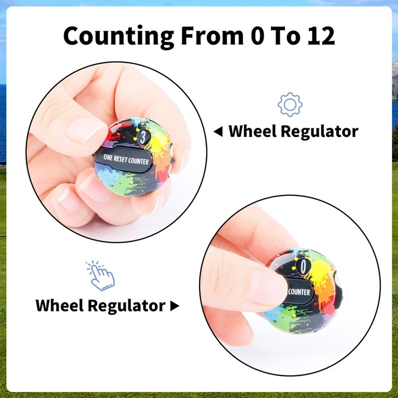Golf Score Counter, Golf Stroke Counter Mini Clicker with Clip