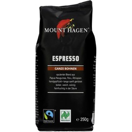 Mount Hagen Organic Espresso Whole Bean Soft Pack (2 x 250 g)