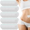 LQIOACU 50 Pieces Blank Heart Shaped Stickers Castor Oil Plasters