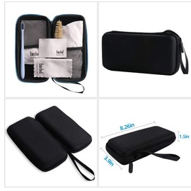 Imelod Saxophone Cleaning kit with Case for Alto Tenor Clarinet Flute and other Wind & Woodwind Struments Including Sax Cleaning Cloth(4pcs),Mouthpiece Brush(Dark Gray)