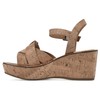 WHITE MOUNTAIN Women's Simple Wedge Sandal, Cork/Natural, 10 M