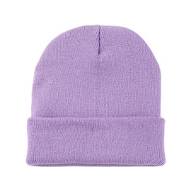 UTTPLL Womens-Beanie-Smiley-Outdoor-Acrylic Winter Hats Women Men Knit Soft Slouchy Warm Unisex Cuffed Skull Beanies Hat Cap Purple One Size