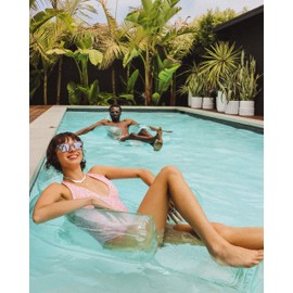 FUNBOY Giant Inflatable Clear Blue Mesh Chair Pool Float, Water Hammock, Pool Floats for Adults, Perfect for a Summer Pool Party