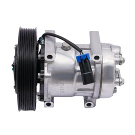 Hteedy Air Conditioner Compressor w/Clutch 20721587 For Mack Volvo VNL Trucks, A/C AC Compressor 8 Groove AC Compressor Assembly Replacement Kit 4326, 206RD53M, 20721587, 206RD53MF, 206RD52M, 4326U