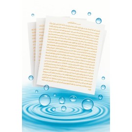 10 Quranic Dilution Sheets - Roqya Witchcraft and Evil Eye Treatment - Double-Sided (Evil Eye and Jealousy Verse)