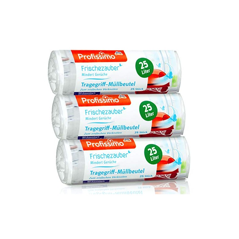 Profissimo Frischezauber Carry Handle Bin Liners 25 Litres (75 Pieces)
