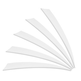 PATIKIL Arrows Vanes 5 Inch, 25 Pack Left Wing Arrow Feather Turkey Fletching Archery Accessories for DIY Target Shooting Hunting, White